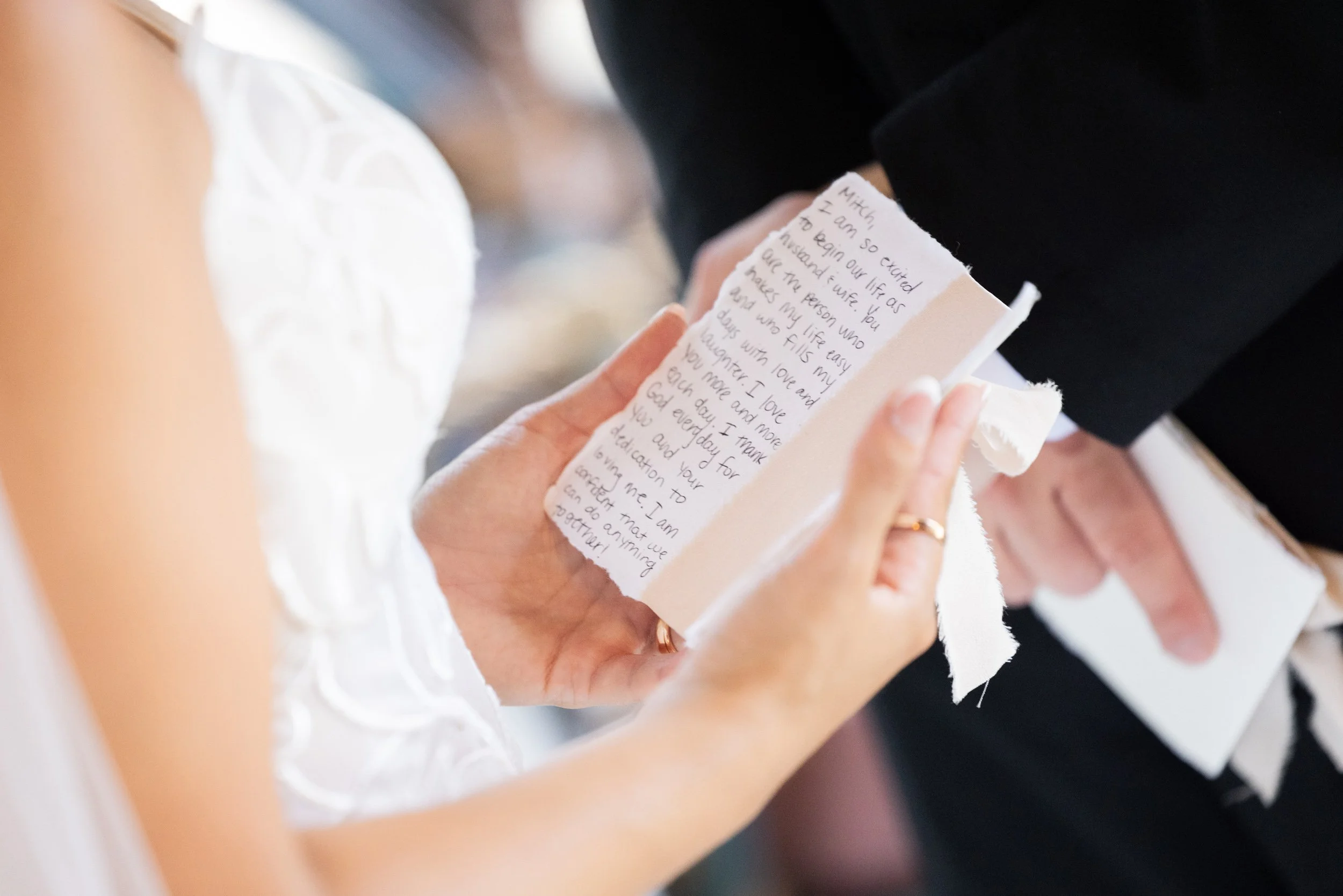 Bride Holding Vow Book