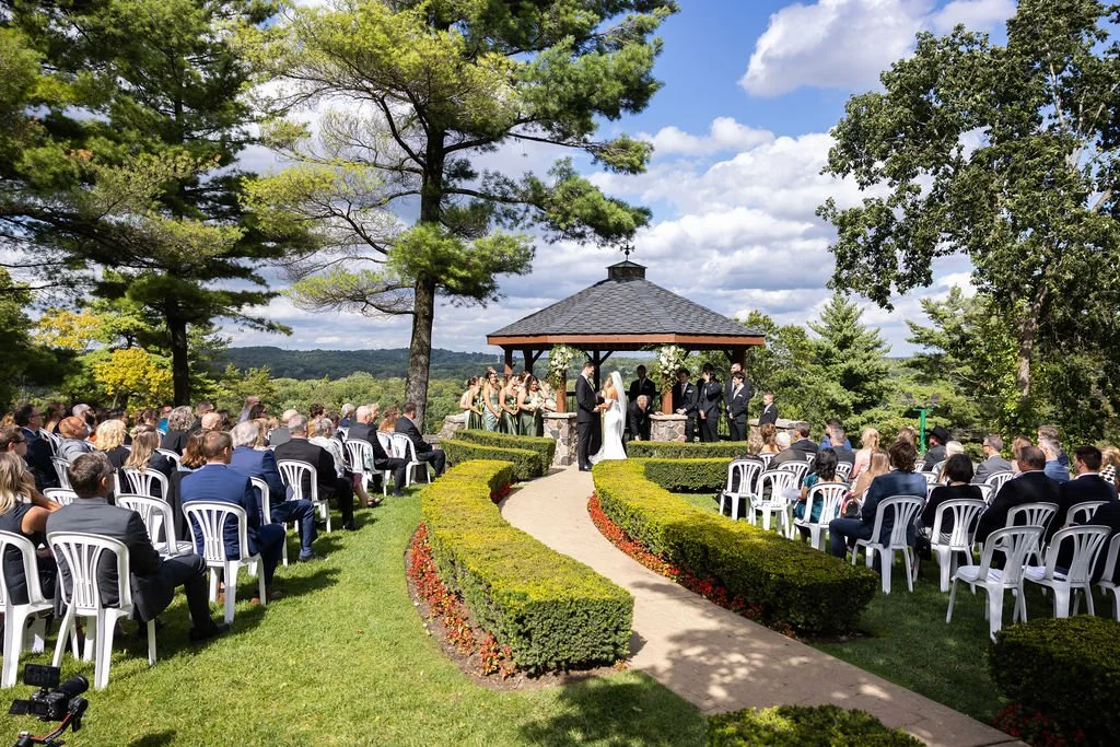 Wedding Ceremony at Pine Knob Mansion in Clarkston, Michigan