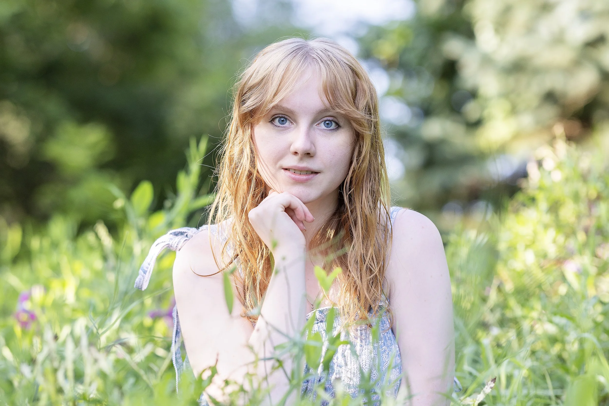 High school senior portrait in Fenton Michigan