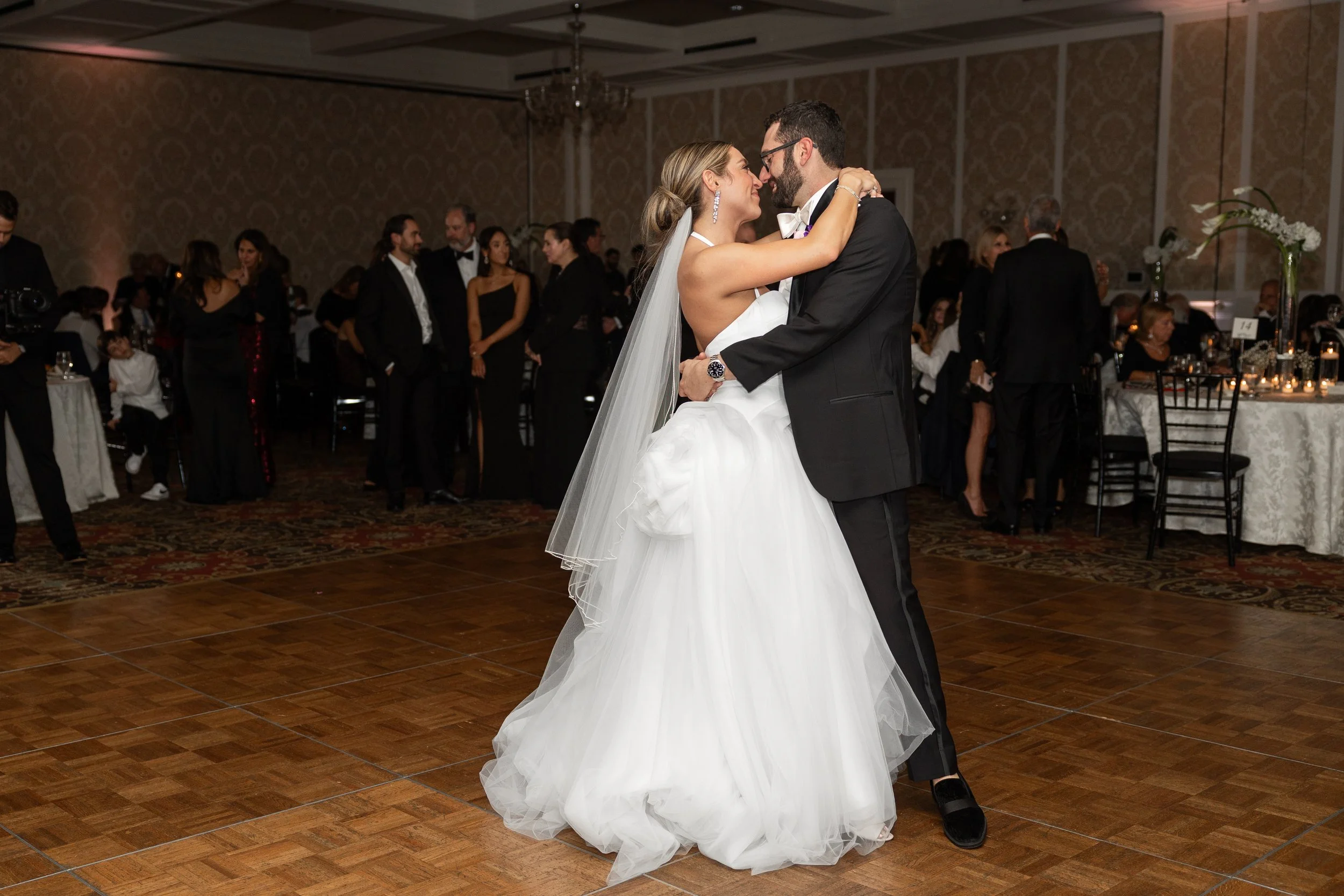 Bride and groom dancing at Royal Park Hotel in Rochester, Michigan