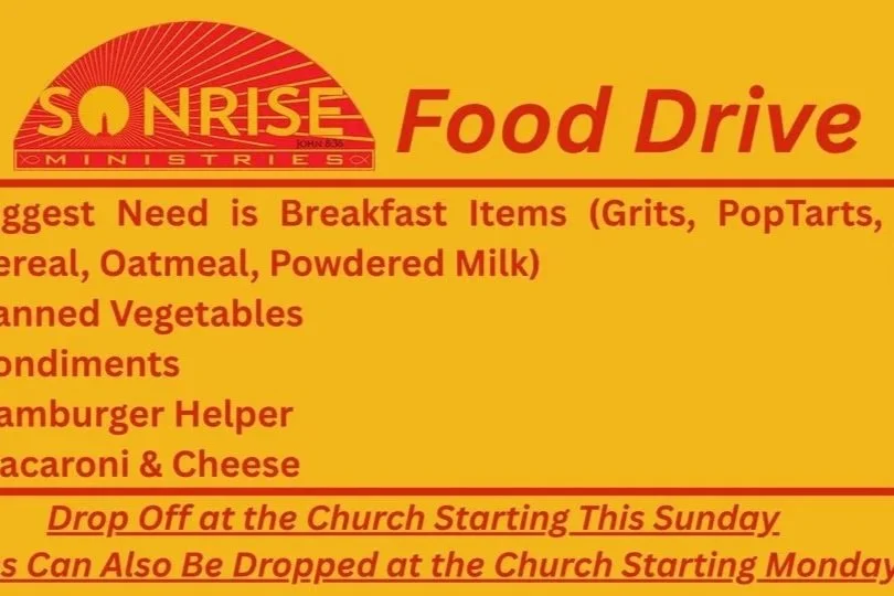 Sonrise Food Drive Mission