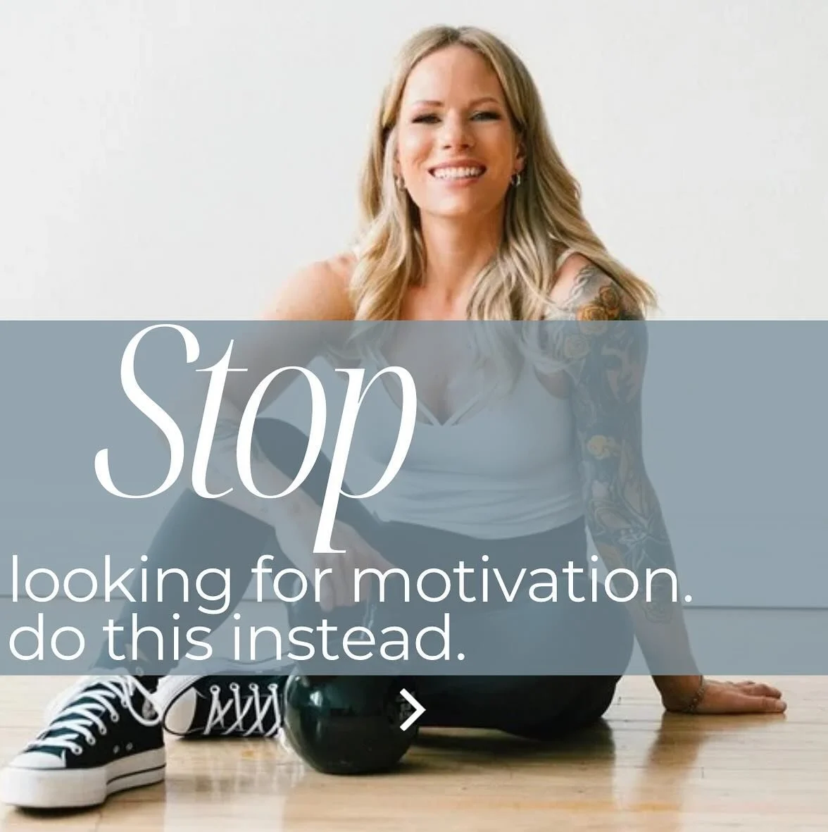 Let&rsquo;s talk MOTIVATION, 

That elusive devil that we all seek and so rarely can grasp onto.

We think we need it to get to our goals, when in reality&hellip;. 

Motivation is not reliable. ❌

And the sooner we can stop waiting on it, the better.