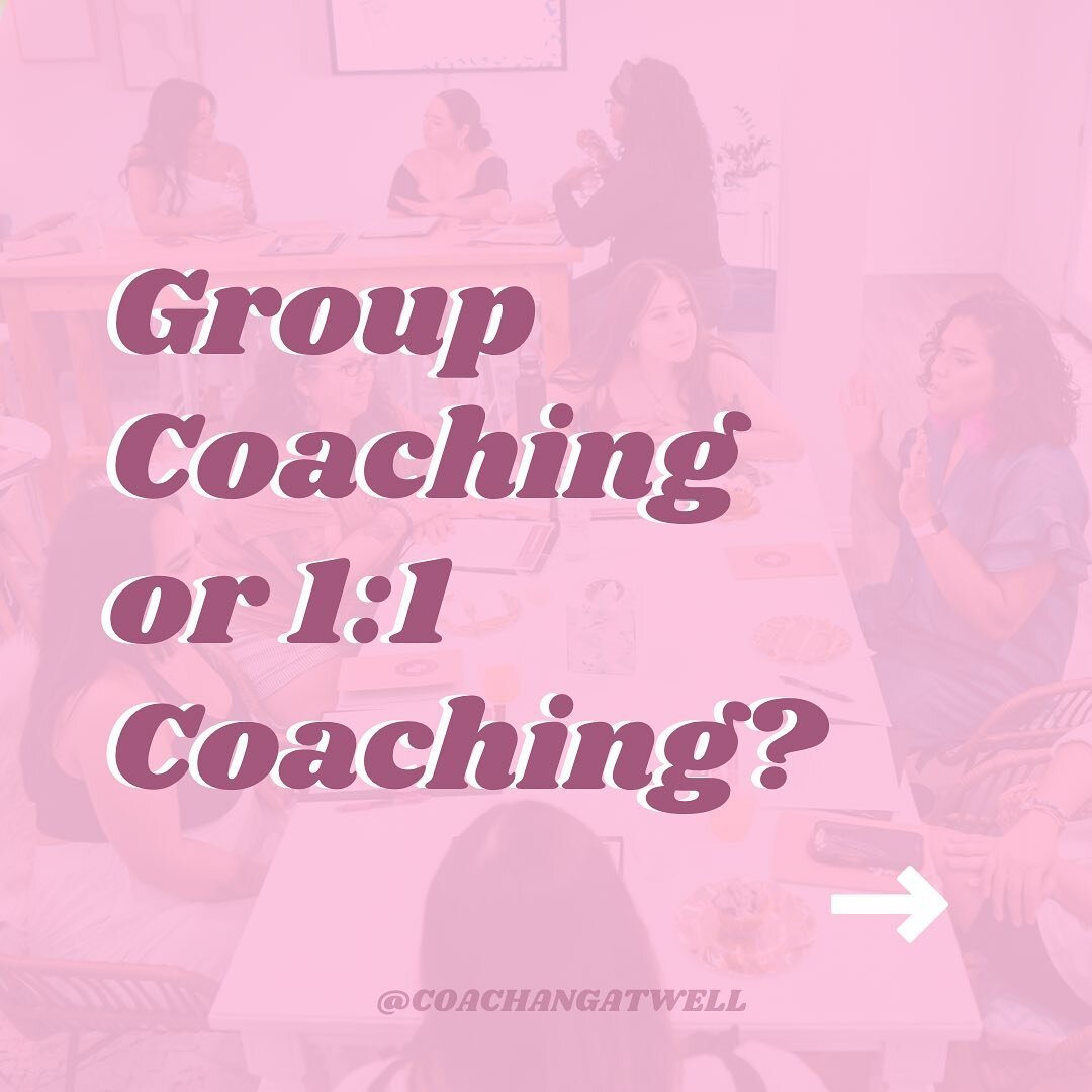 WE LOVE HAVING OPTIONS!👏🏽

Ever wonder which coaching option would be best for you??

Swipe through to see the benefits and differences between 1:1 and group coaching!➡️

Now more than ever, is a great time to begin working with a coach since there
