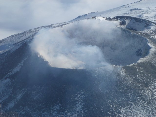 The crater of Mt Erebus