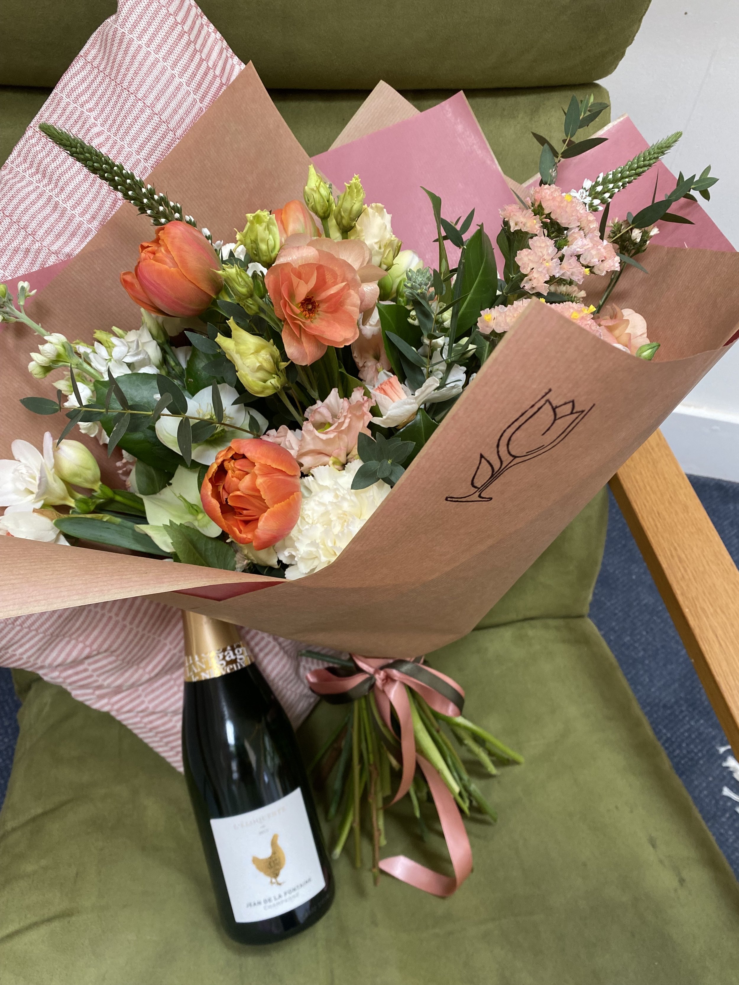 Mother's Day Bouquet w Champagne.jpg