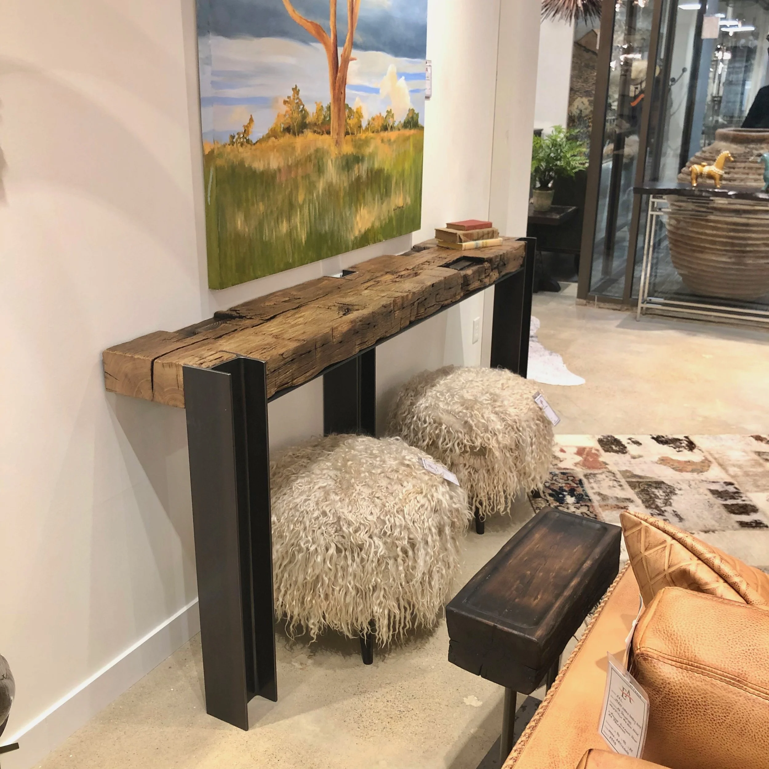 Stål Timber I-Beam Console Natural 1.jpeg