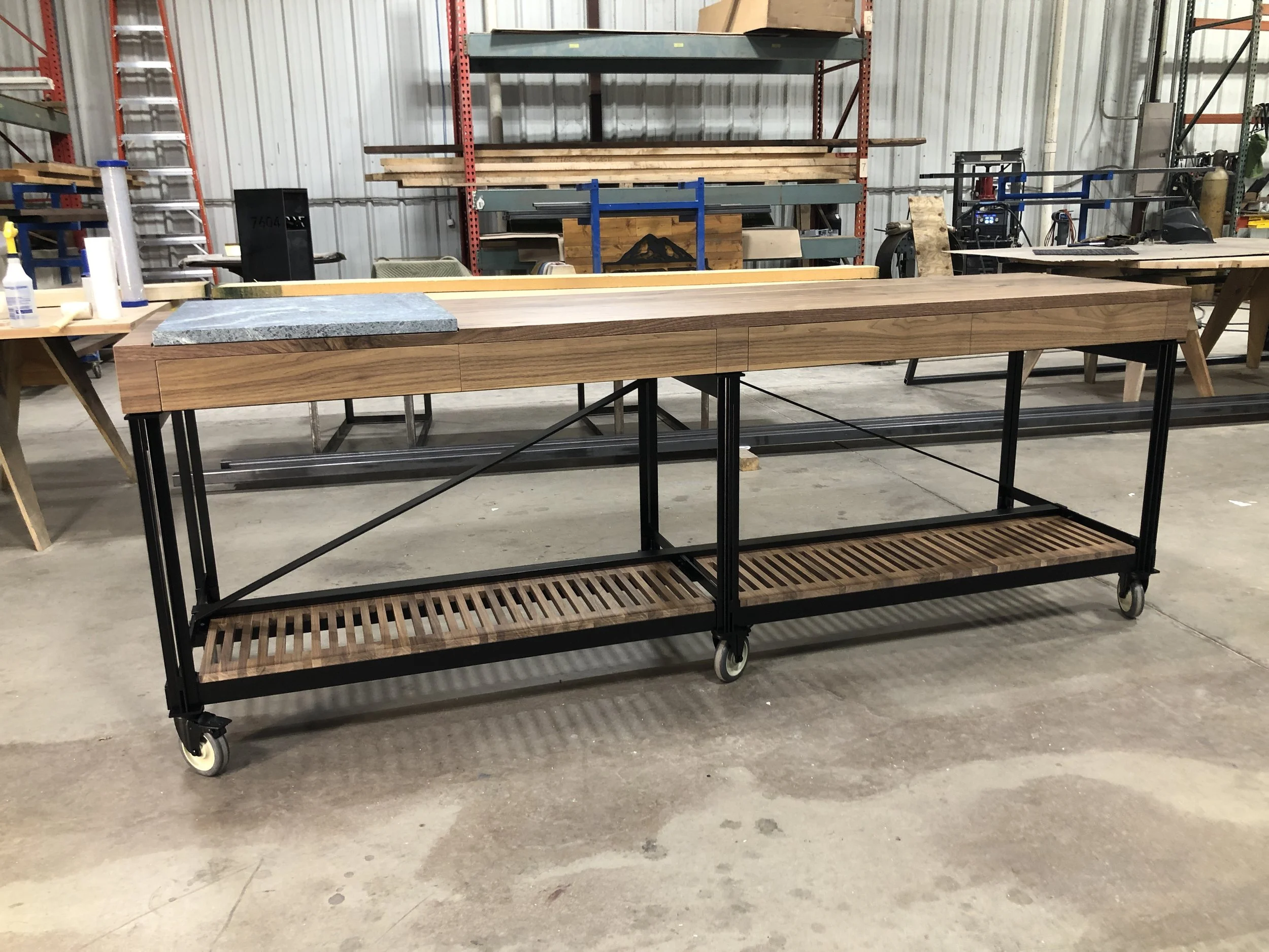 Rice Design Walnut Steel Island.JPG