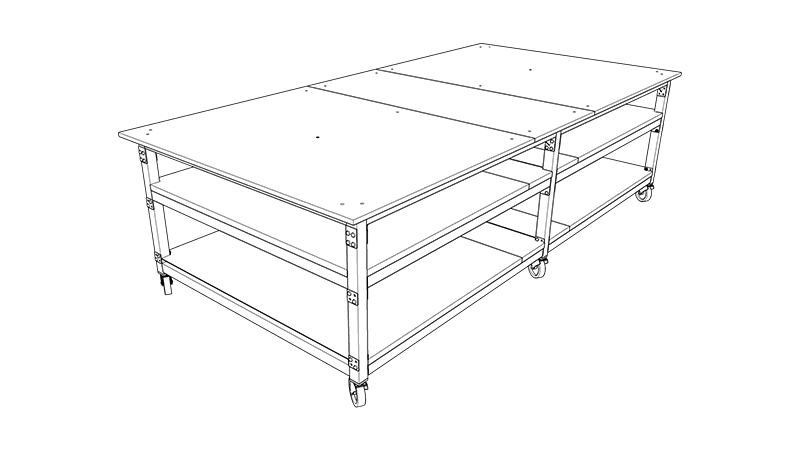 Table de bureau simple - Manufacture Tellier