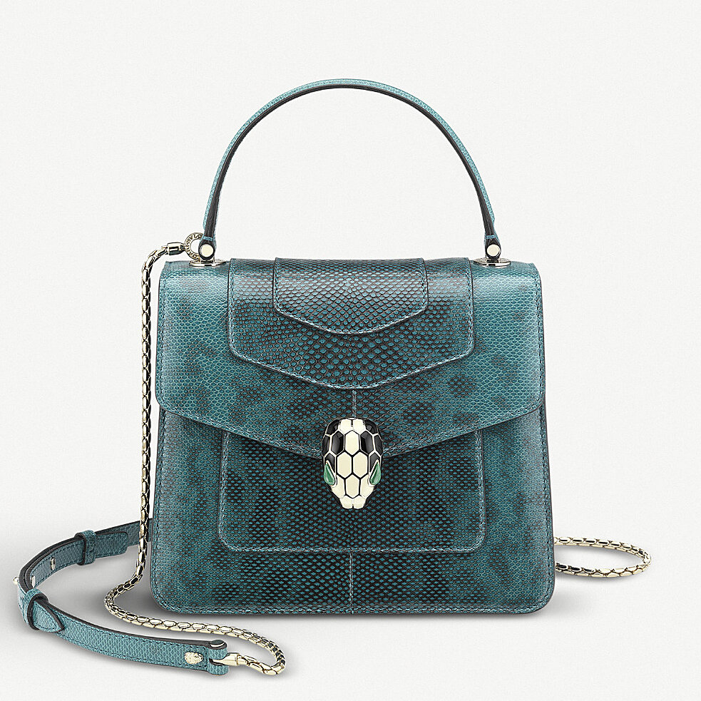 Bulgari serpenti lizard skin handbag