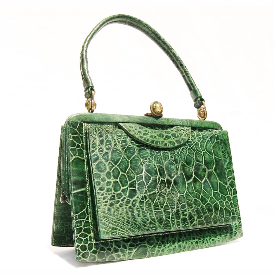Vintage turtle skin handbag