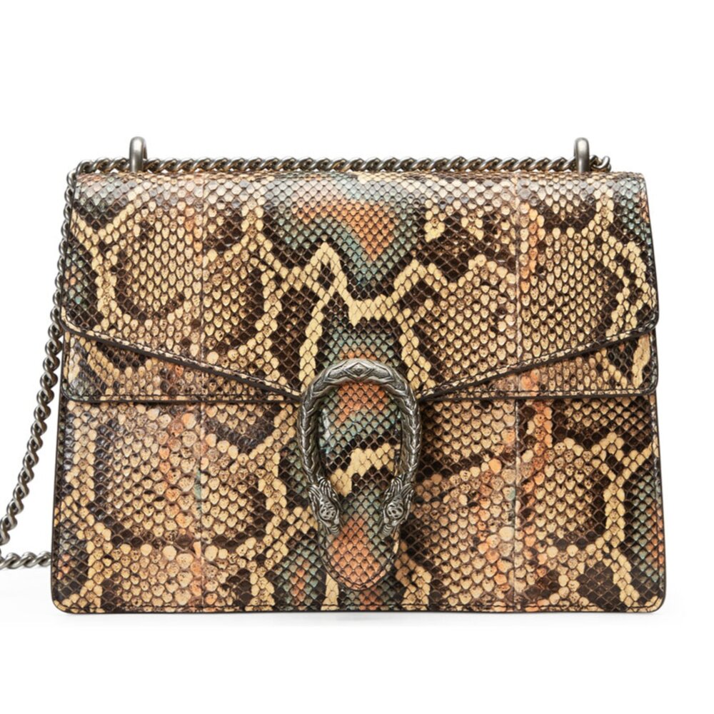 Gucci dionysus python skin handbag