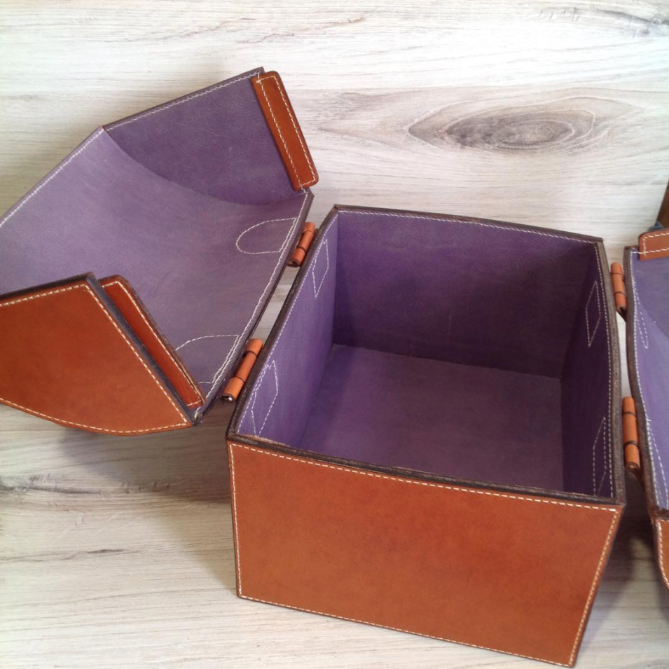 Leather boxes by Jack Holland