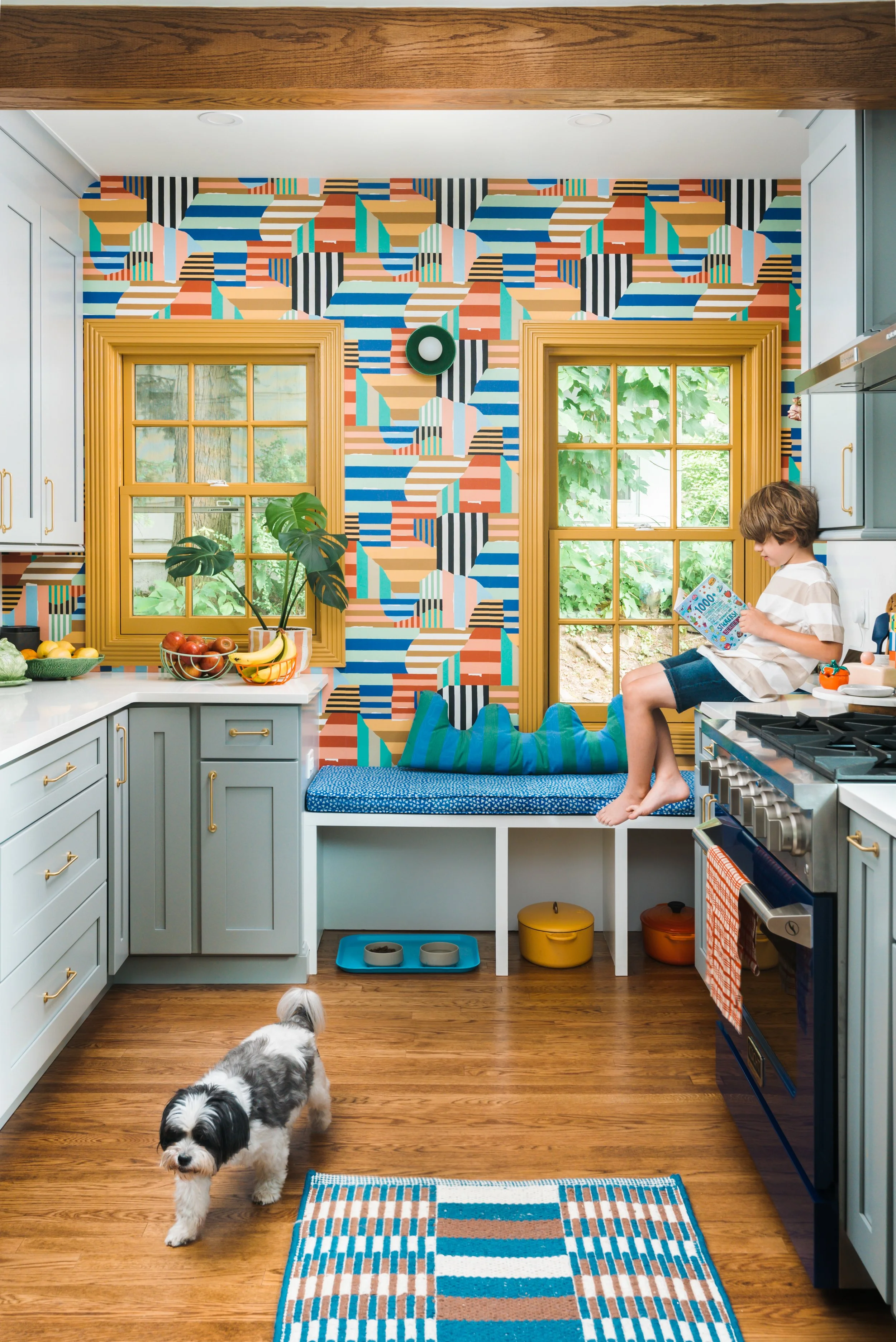 Kitchen with Zephyr and dog - 295 Western kitchen.jpg