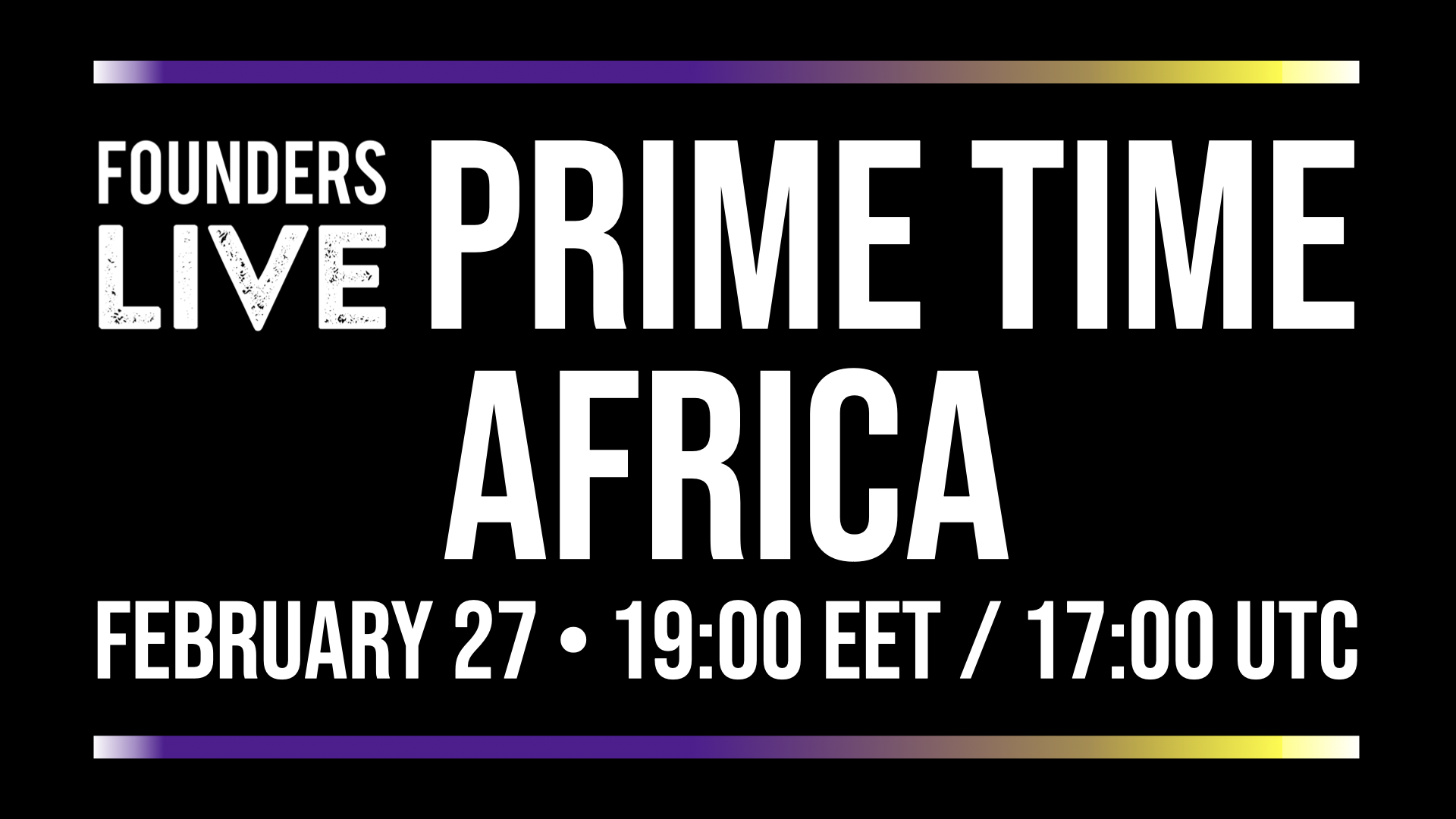 Africa Regional Finals: Prime Time 2026