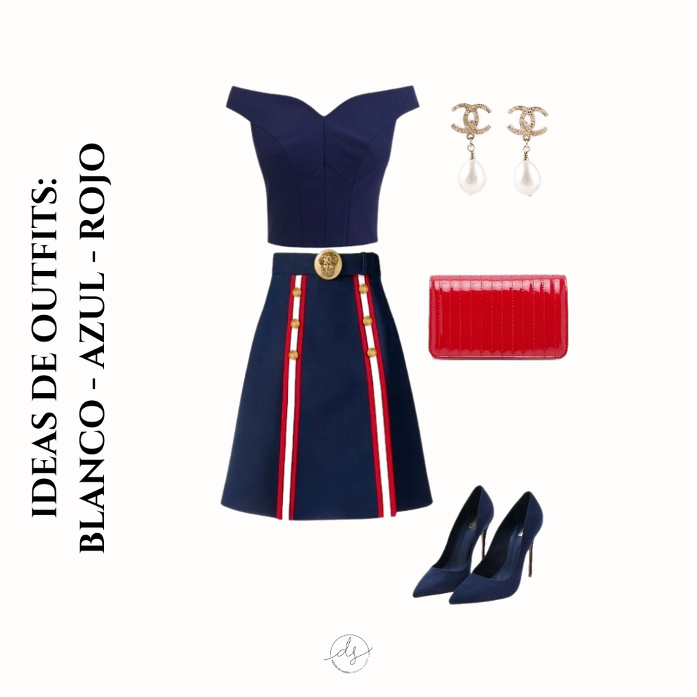 Outfit Azul, Blanco y Rojo - Dey Sotelo - Asesora de Imagen & Personal  Shopper