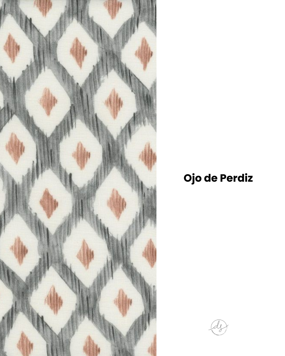 Detalle de patrón ojo de perdiz en tela de sastrería, micro estampado geométrico elegante y sutil.