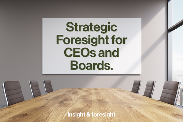 Strategic Foresight for CEOs and Boards.