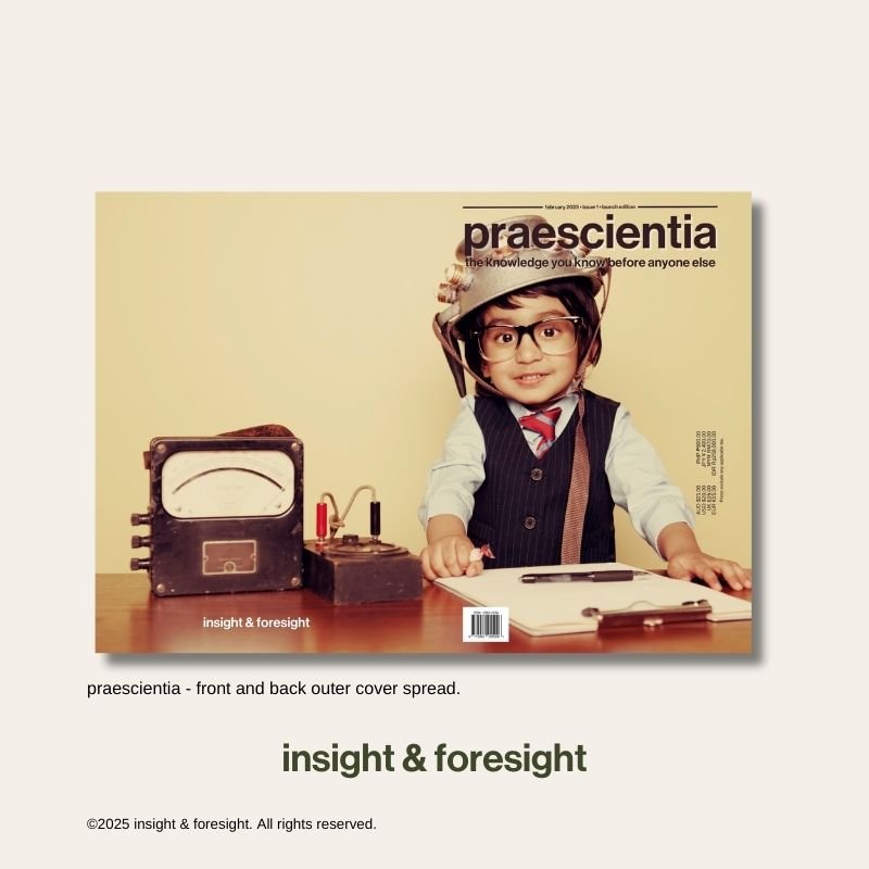 praescientia magazine issue 1 cover spread