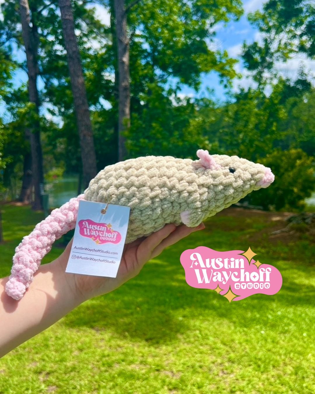 Rat (Light Beige) Crochet Plushie