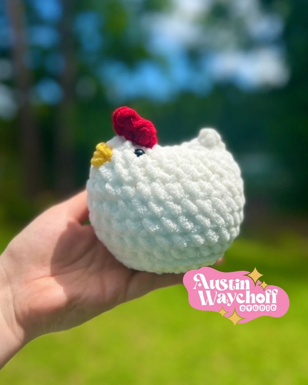Chicken (White) Crochet Plushie