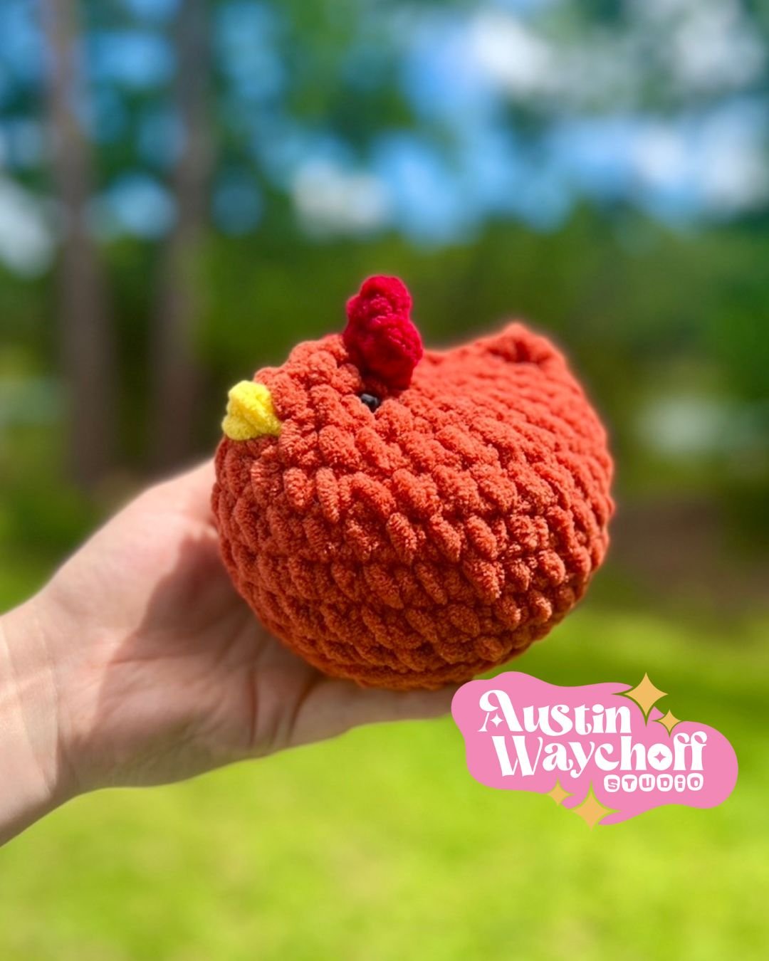 Chicken (Rust) Crochet Plushie