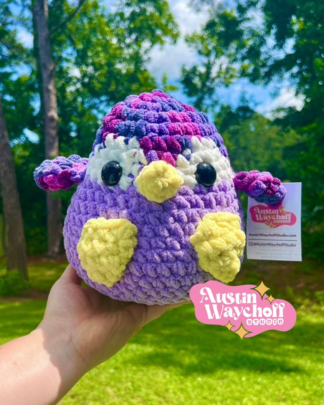 Penguin (Purples) Crochet Plushie