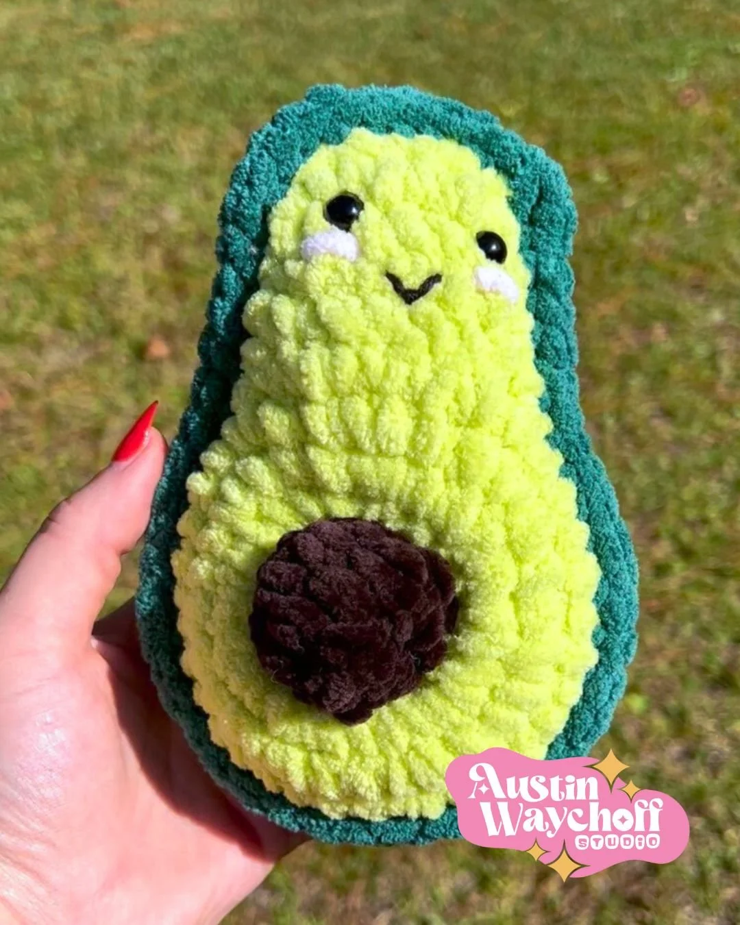 Avocado Crochet Plushie