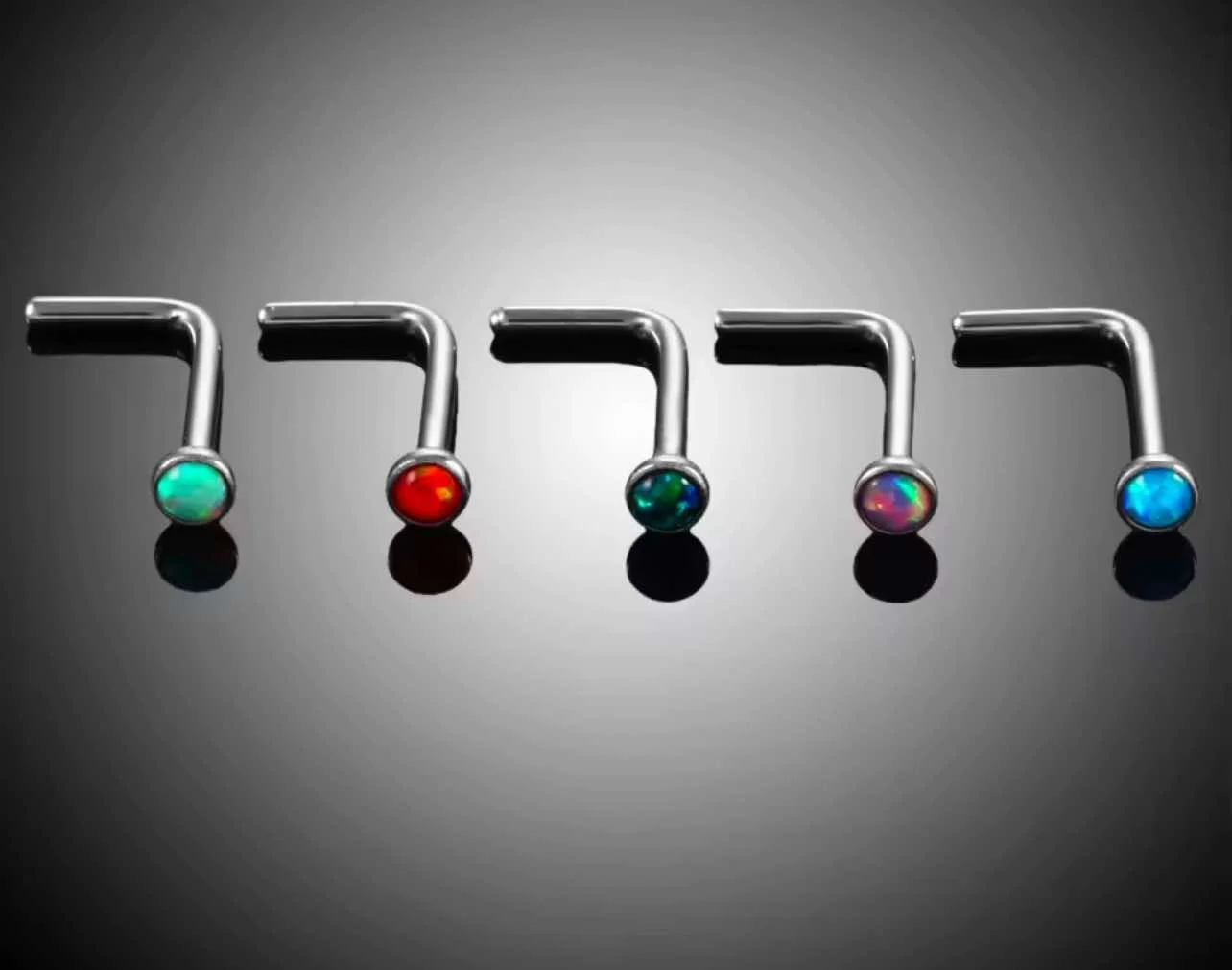 Solid G23 Titanium L-shaped Nose Studs