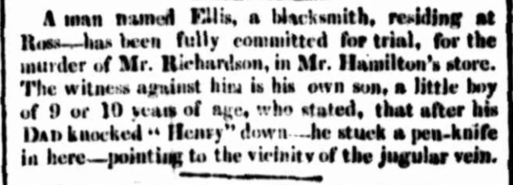 Cornwall Chronicle Saturday April 9th P2   The veracity of this article is uncertain.