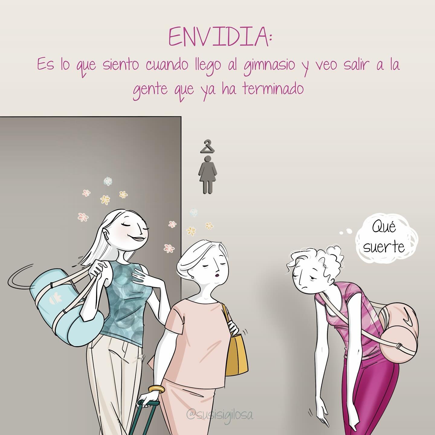 Definici&oacute;n de #envidia...🏋🏻&zwj;♀️🏊🏻&zwj;♀️🏃🏻&zwj;♀️.
Es lo que siento cuando llego al gimnasio y veo a la gente salir ya duchada, fresquita y con las #endorfinas a tope.
.
#gimnasio #motivacionfitness #gofit #entrenamiento #pereza #hace