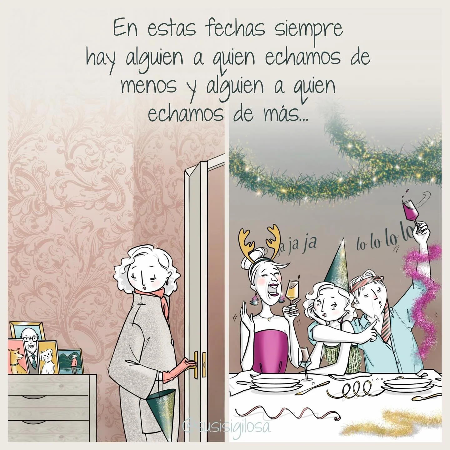 Empec&eacute; esta vi&ntilde;eta hace dos a&ntilde;os, y casi se queda un a&ntilde;o m&aacute;s a medias. Ojal&aacute; la #navidad fuera como el anuncio del #corteingl&eacute;s, qu&eacute; bonito, hasta con nieve...
Pero la Navidad es como es y para 
