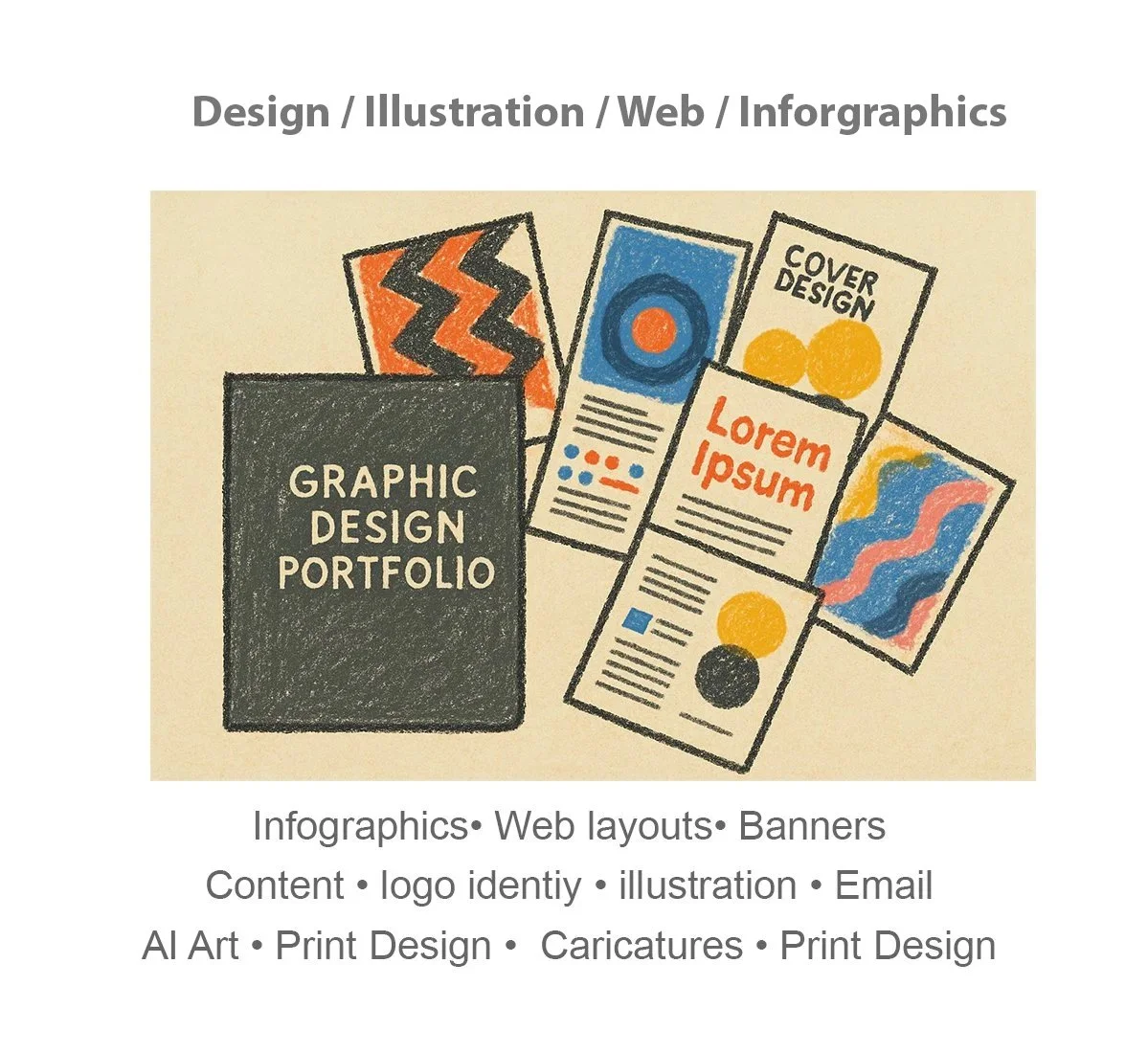 Content, Graphic Design, Weblayouts Information Graphics etc.