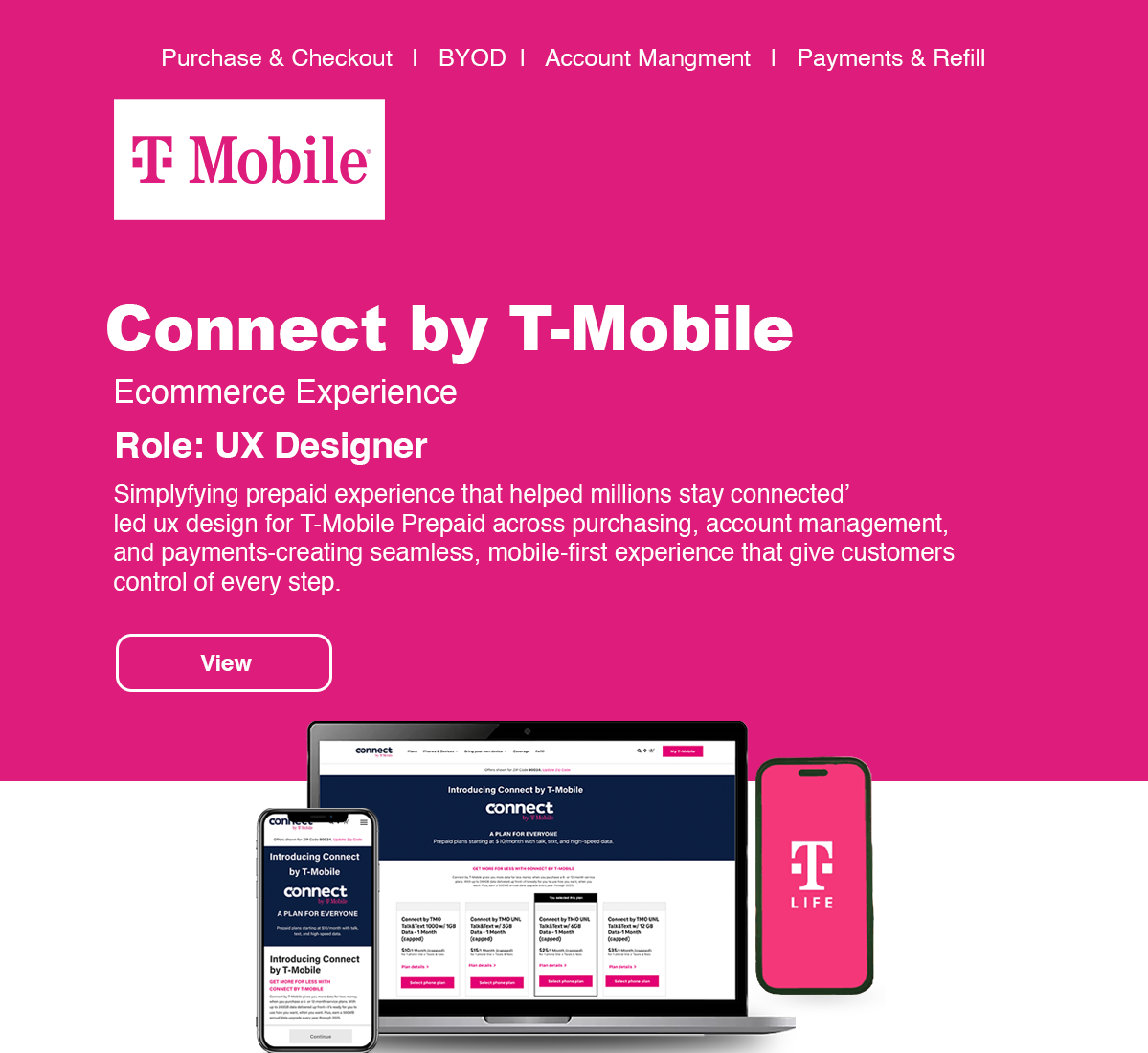 Connect by T Mobile - Ecommerce Experience
