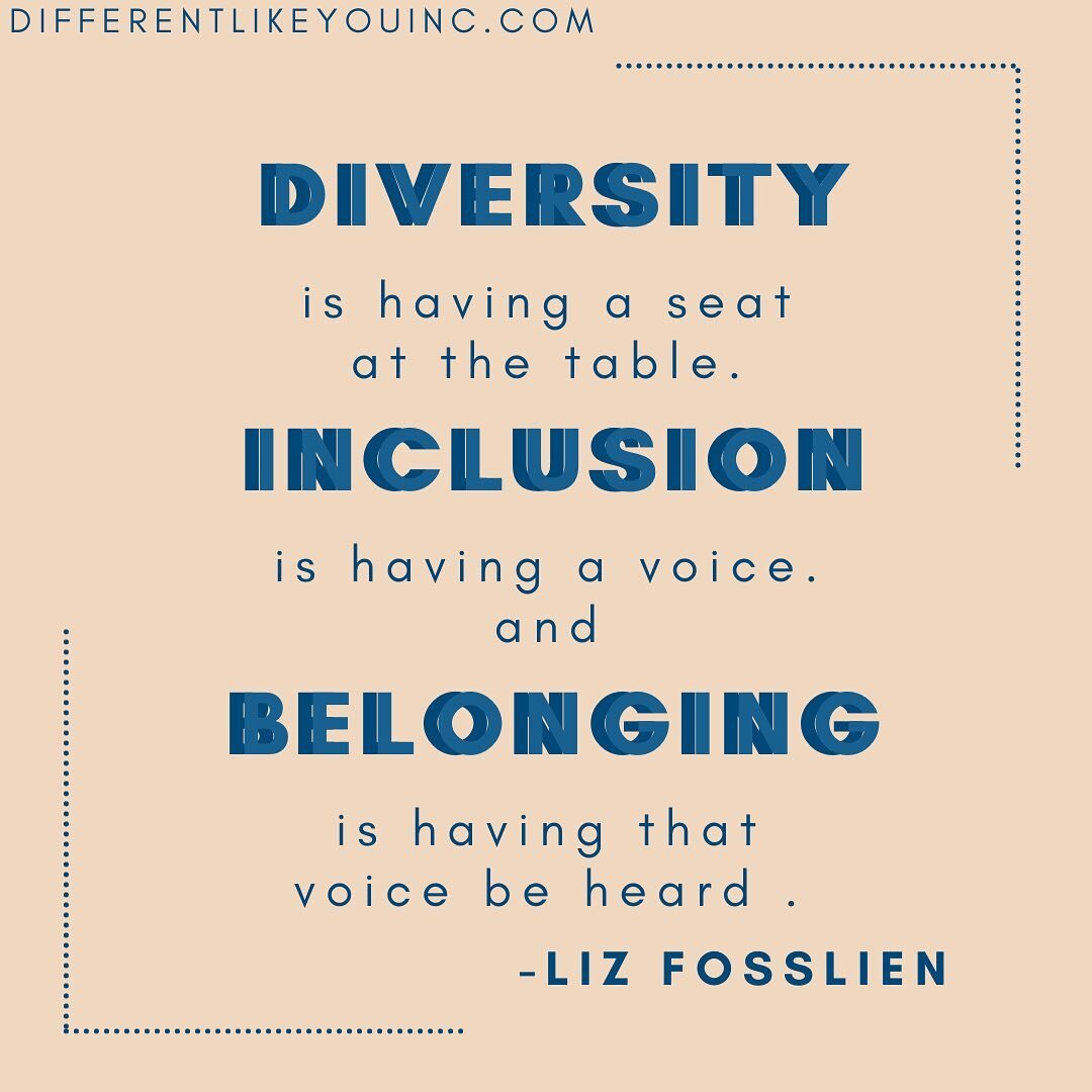 #diversityandinclusion #inclucity #inclusionmatters #differentlikeyou
