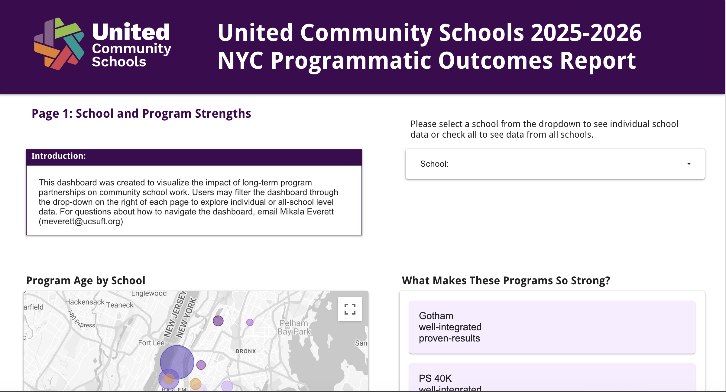 UCS Programmatic Outcomes Looker Dashboard