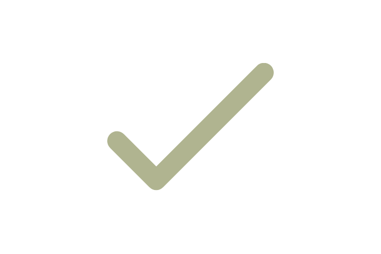 Gray check mark on black background