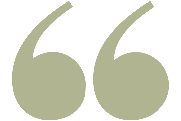 Large beige quotation marks on a black background.