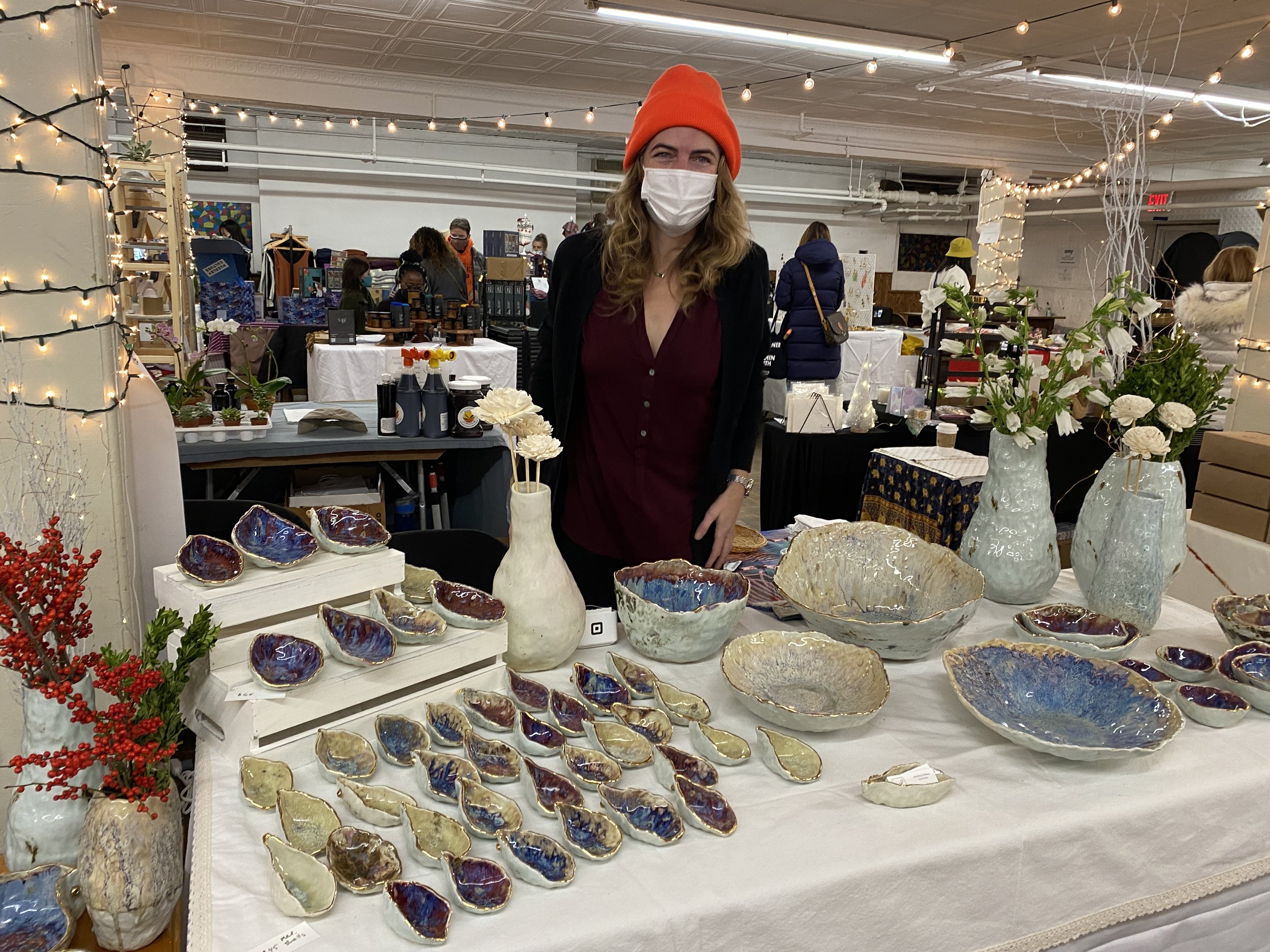 At one of the FAD Market holiday markets in Brooklyn (at the height of the first round of Omicron). 