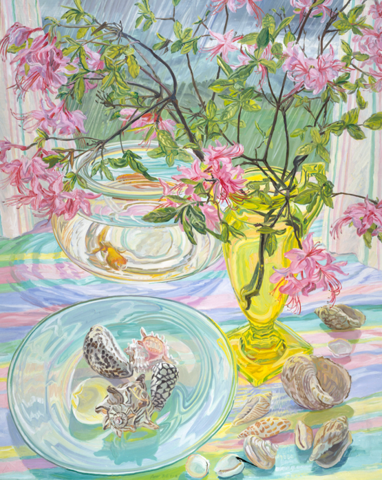 Sea Shells, Gold Fish and Rain, 1993, 60 x 48 inches - Collection of Pennsylvania Academy of the Fine Arts