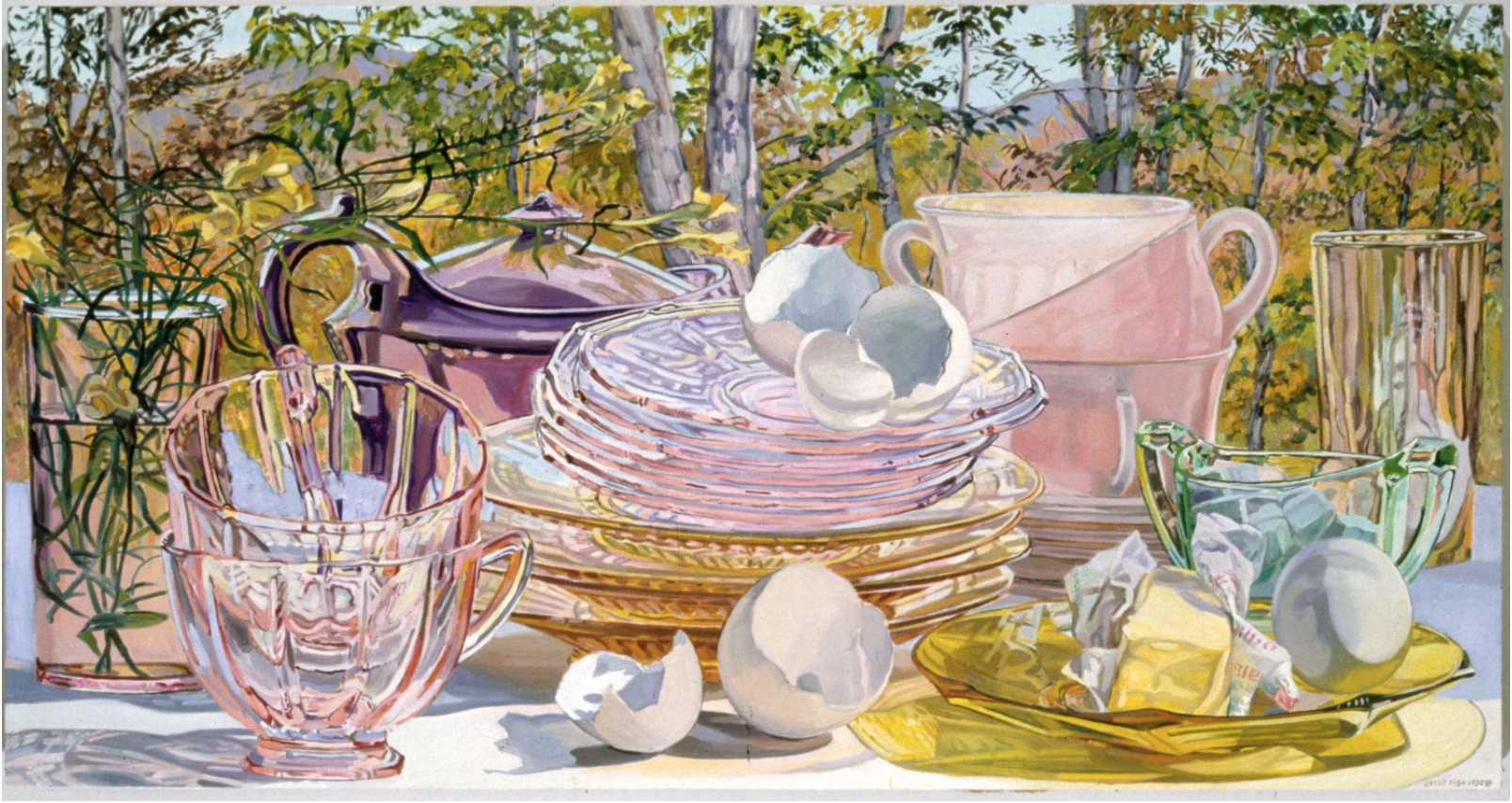 Butter and Eggs, 1980, 32 x 62 inches
