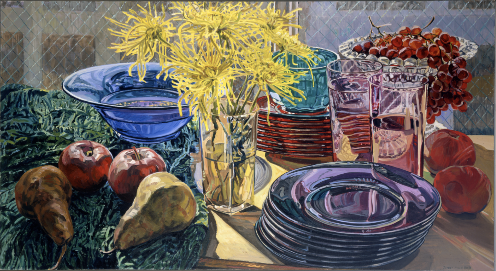 Fujis and Pears, 1979-80, 36 x 66 inches