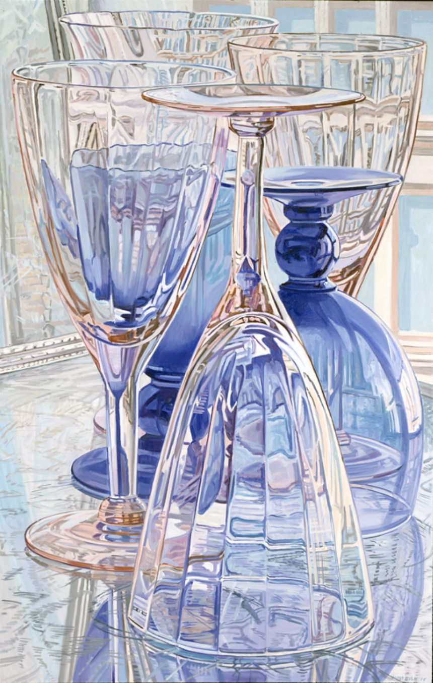 Mary Joan's Glasses, 1976, 70 x 44 inches