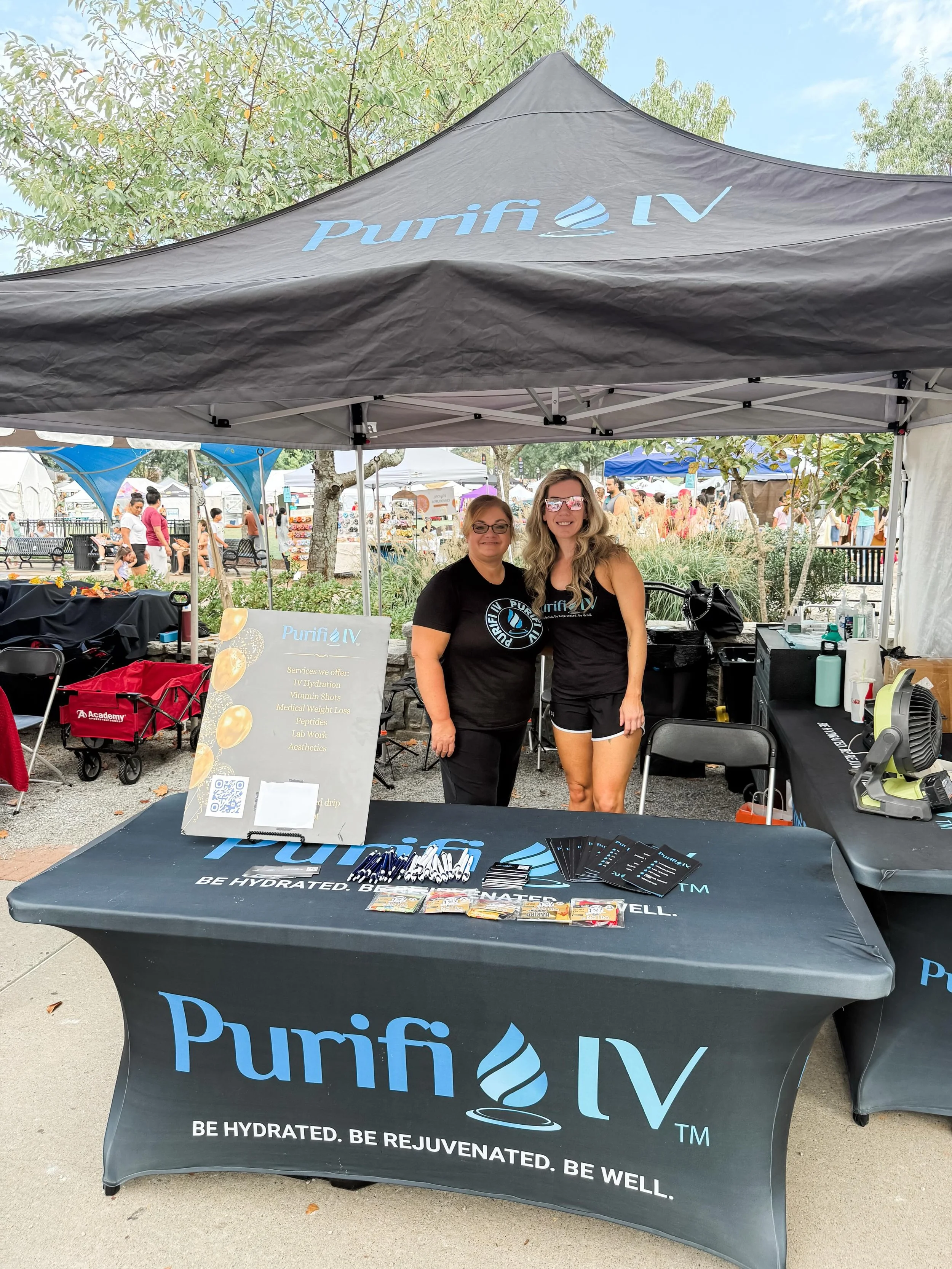 Come see us at Suwanee Fest this weekend! We are right in front of City Hall and we have shots: b12, shield, and all-in-one 💕 @cityofsuwanee @iluvsuwanee