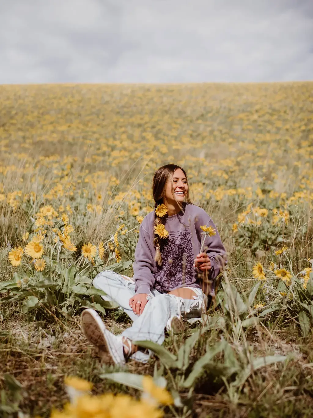 Flower Meadow Unisex Pullover.webp