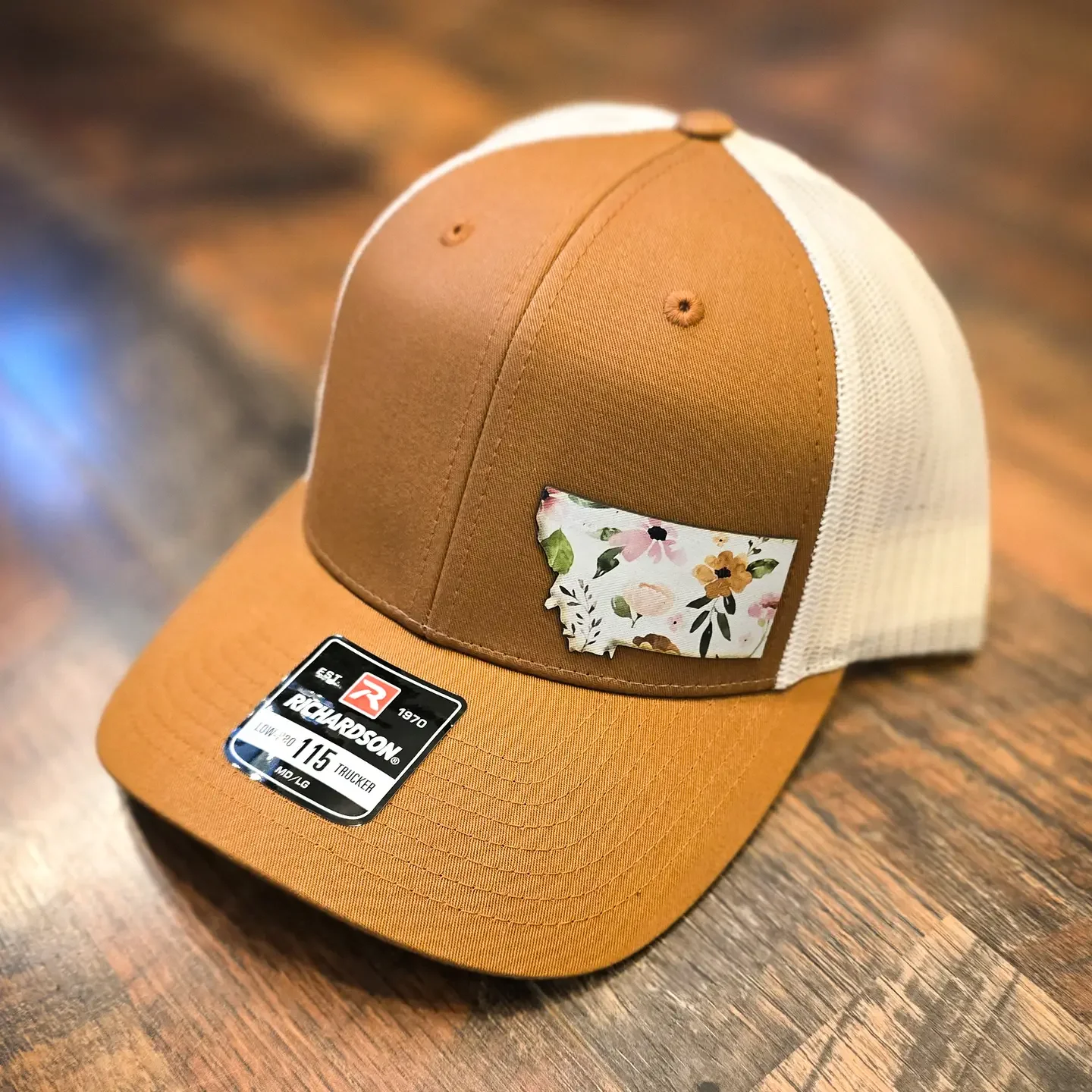 Floral Printed State Patch Hat