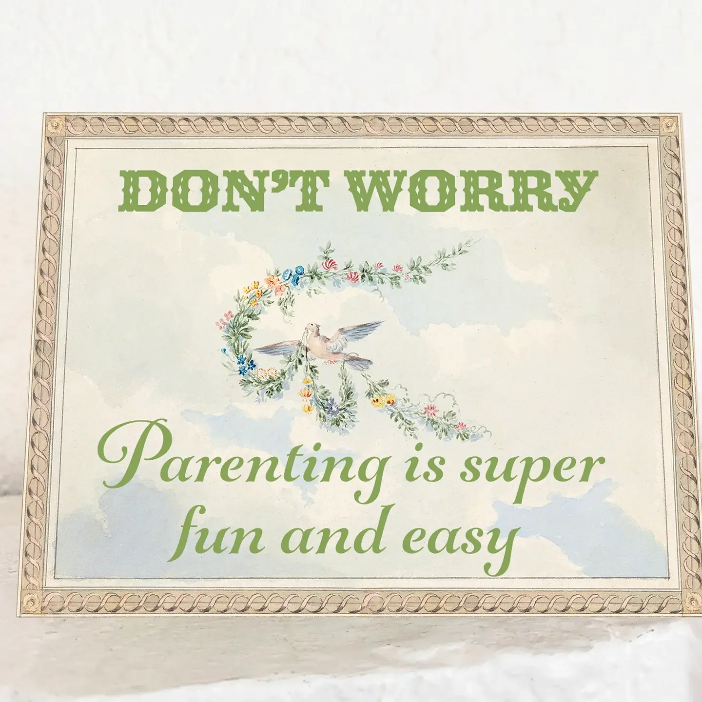 Parenting is Easy and Fun - Funny Card for New Parents.webp