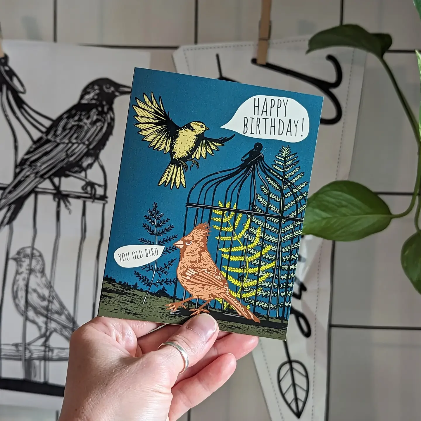 Greeting card | happy birthday you old bird2.webp