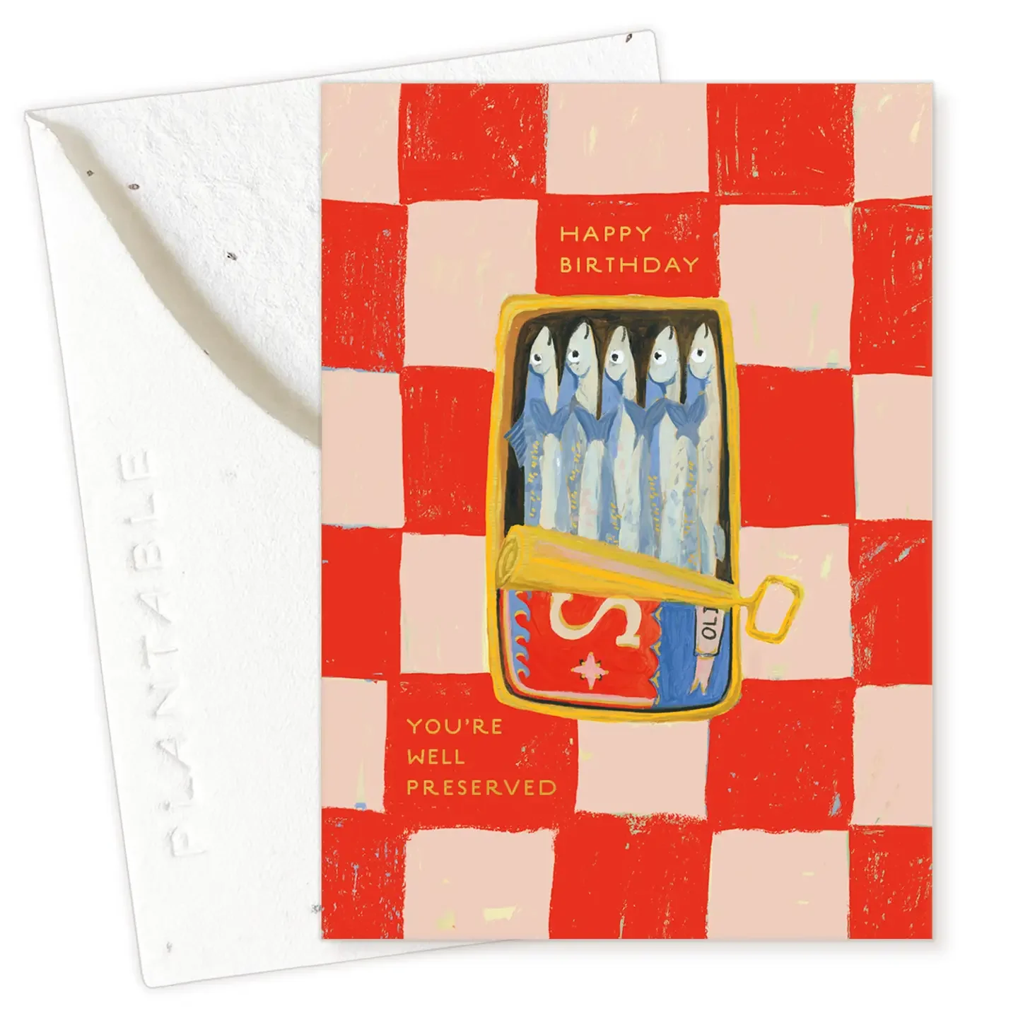 Sardines Sprout - Birthday Mini Greeting Card