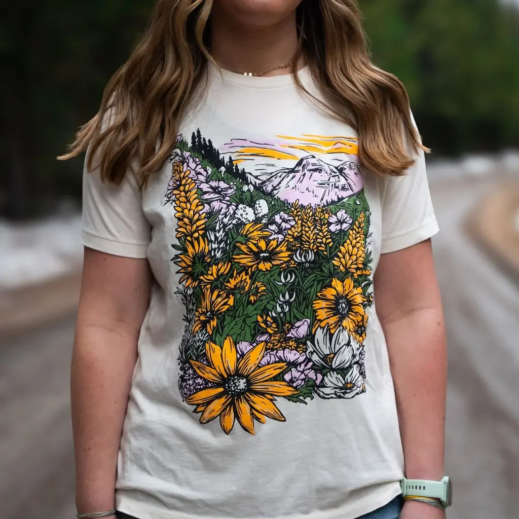 Flower Meadow Ladies Relaxed Tee.webp