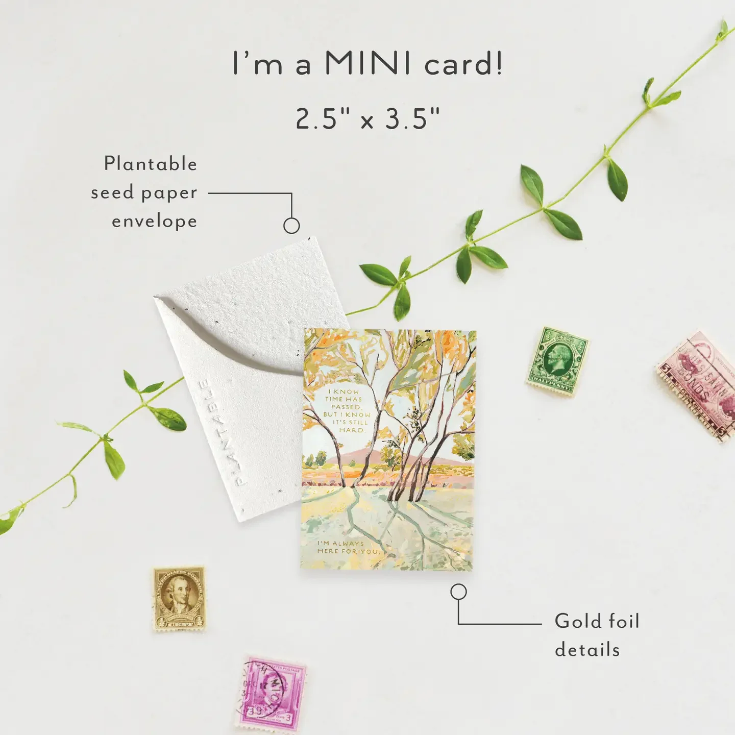 In the Shade Sprout - Sympathy Mini Greeting Card.webp